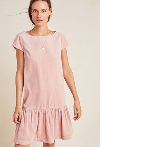 Anthropologie Tessa Flounced Corduroy Tunic